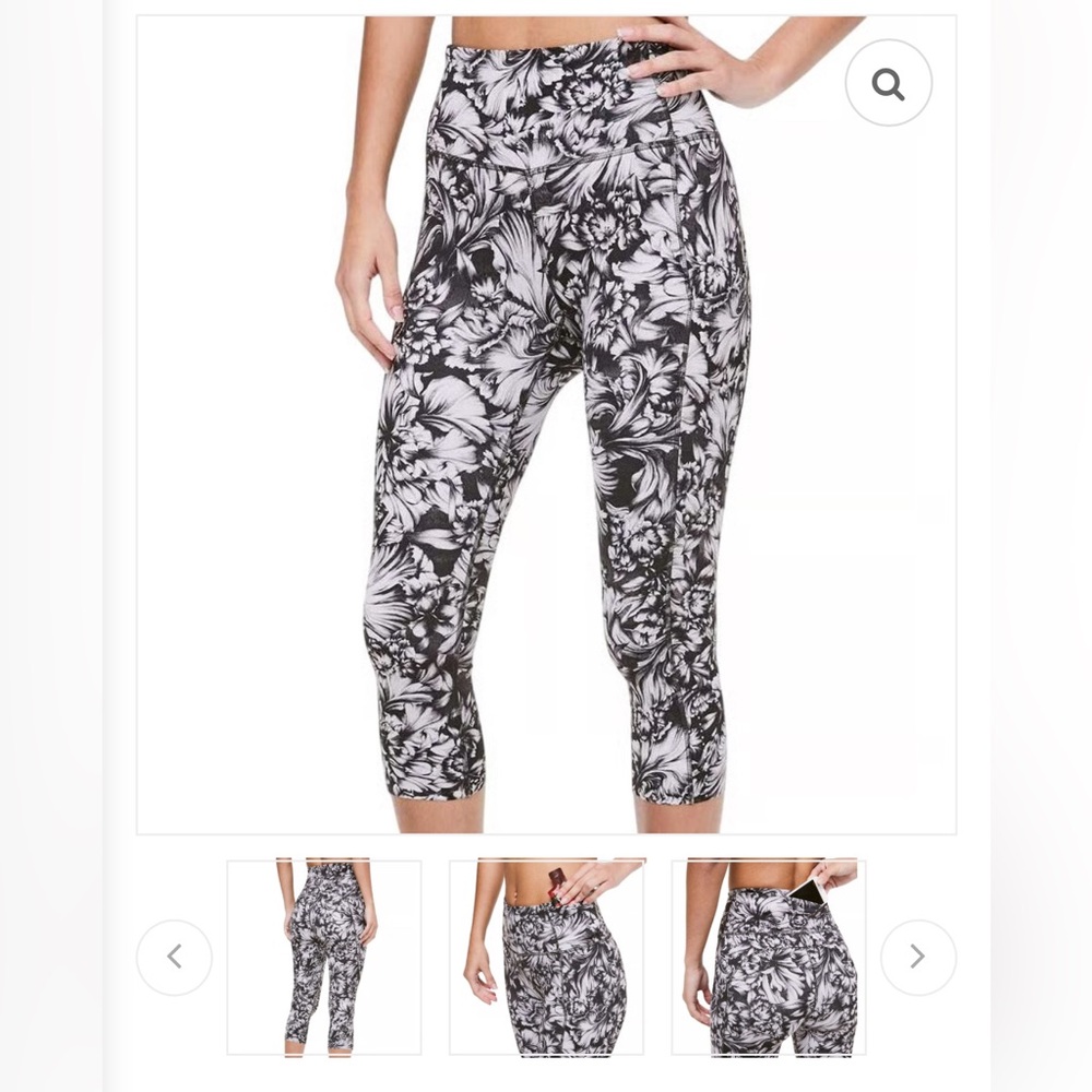 Lululemon Athletica Black and Gray Leggings with Dynamic Pattern - Picture 5 of 5